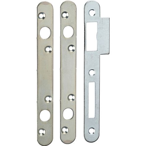 THIRARD - Lot de 3 gâches plates 20mm à bouts ronds, pour double pênes ronds - THIRARD (1/2)