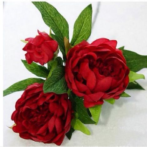 Pivoine artificielle européenne blanche lavanderouge (1/5)