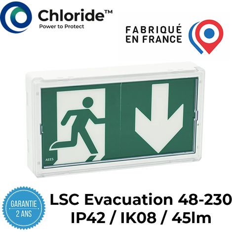 LSC d'évacuation LUMIO 45lm IP42 48-230Vac