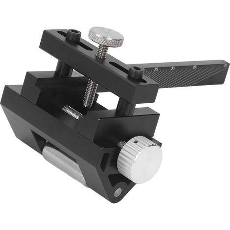 Guide d'affûtage réglable en aluminium pour ciseaux, rabots et lames, gamme de serrage ajustable et durable. (1/5)