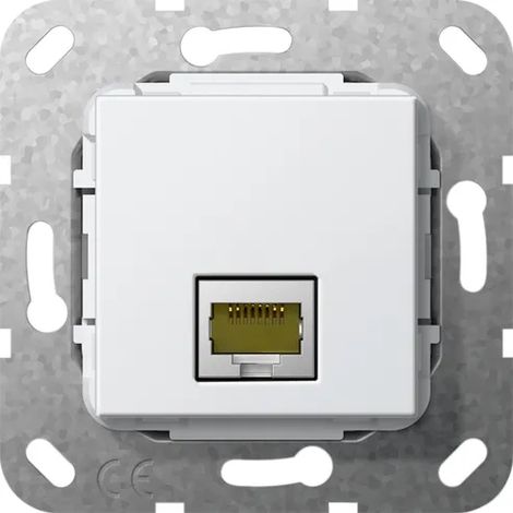 Gira MJ RJ45 Cat.6A 10 Gbit Imp. compl. Bianco puro [569503], 5695 03