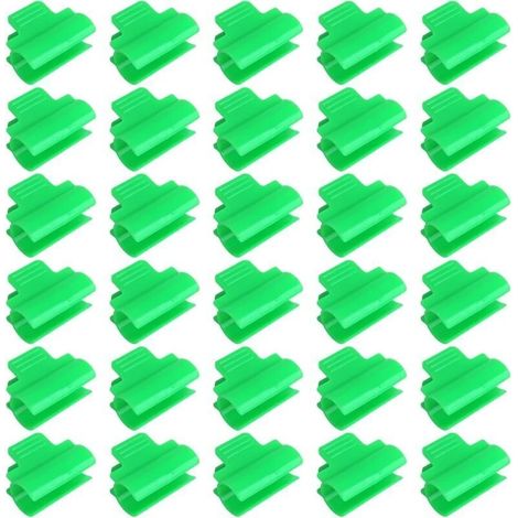 Clips en plastique pour serres. Lot de 30. Clips pour serres de jardin, pinces pour films, supports, clips pour plantes, filets, tunnels, structures d'ombrage. (1/4)
