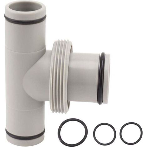 Adaptateur de Tuyau de Piscine de 1,5 Po à 1,25 Po Connecteur de Pompe fileté en Forme de T Plongeur de Tuyau de Connexion pour L'entretien de la Piscine Hors Sol (1/3)