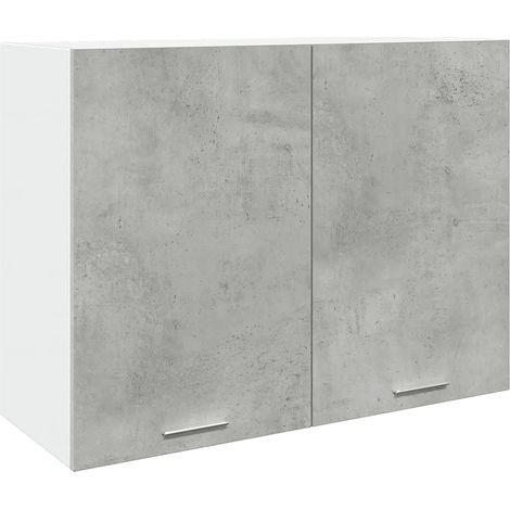 Mobiletto a parete moderno design salvaspazio 80 x 31 x 60 cm legno composito grigio cemento 020050756