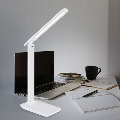 Lampada da tavolo a LED lampada da soggiorno lampada da tavolo dimmer tattile lampada laterale lampada da scrivania CCT bianco, pelle artificiale, 5W 570Lm 2700K, 4000K, 6500K, H 50 cm