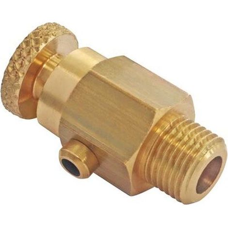 Blanc Habitat – Purgeur radiateur laiton brut 1/8" – Filetage plomberie – Dimensions 5/10 – Pour installations chauffage central