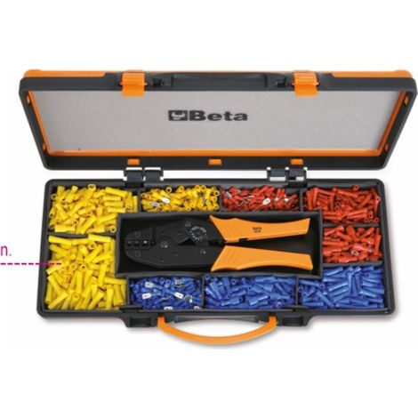 Beta 1608/C9 Kit Pinza capicorda 1608 con assortimento di 450 capicorda (1/2)