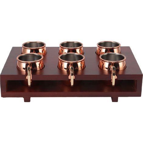 Ensemble de mugs Mule résistants à la corrosion, faciles à nettoyer, mug à cocktail Moscou de 6 cl à isolation thermique avec étagère pour bar (1/5)