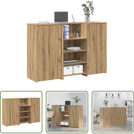 vidaXL Artisan-Eiche - Empfangstheke Artisan-Eiche 155x50x103,5 cm Holzwerkstoff (1/5)