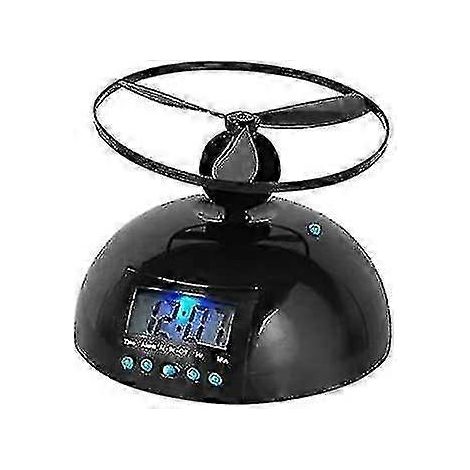 Réveil numérique LED original, gadget ingénieux, réveil en forme d'hélice d'hélicoptère volant/roulant, cadeau créatif. (1/5)