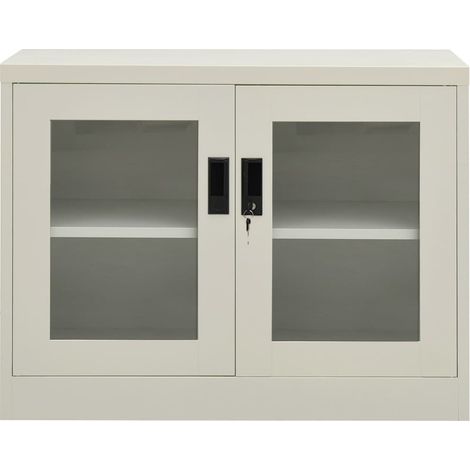Maison Exclusive - Armadio per Ufficio Grigio Chiaro 90x40x70 cm in Acciaio (1/5)