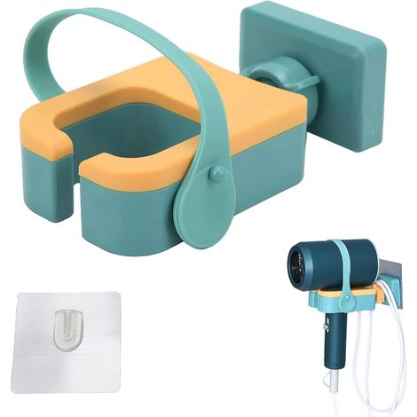 Wall Mounted Hair Dryer Holder Self Adhesive Hair Dryer Holder Home Bathroom Accessories (1/5)