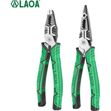 Pince à nez aiguille, coupe-fil en acier dur, coupe-fil à Long nez, Terminal de dénudage, sertissage, outils à main multifonctionnels, Pince plate - Becs long,LAOA (1/5)