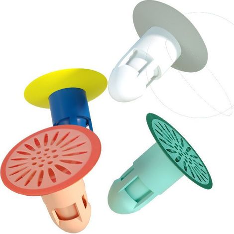 4 connecteurs Anti-odeurs pour Le drainage du Sol de la Douche, Caoutchouc Anti-Odeur Drain de Sol Douche, égouttoir pour Salle de Bain Pas de Filtre adapté aux fuites de Salle de Bain-C (1/4)