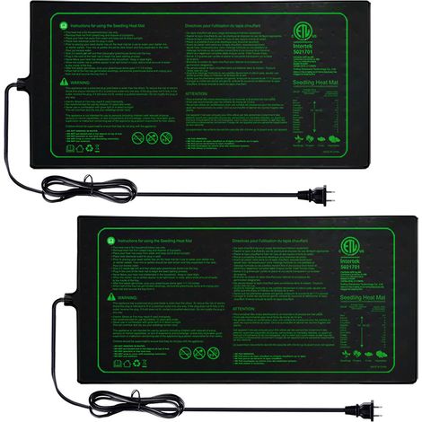 Pack de 2 Tapis Chauffants pour Semis – Hydroponique, Étanche et Résistant, Chauffage Intérieur pour Graines, Jardin et Serres (1/5)