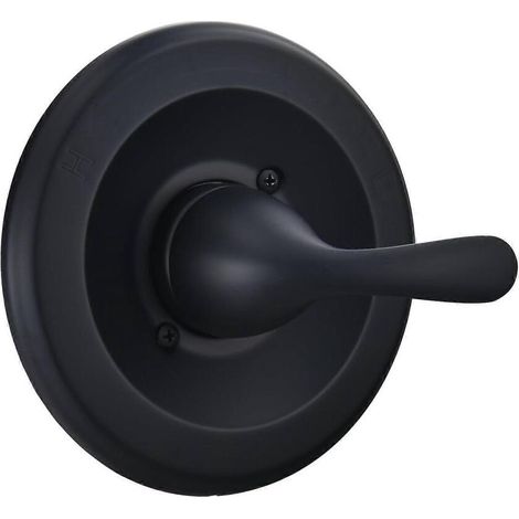 Kit de garniture pour robinetterie de douche avec poignée et rosace. Accessoires pour robinetterie de douche compatibles avec les séries R10000 et 13/14. Finition lisse, noir. (1/5)