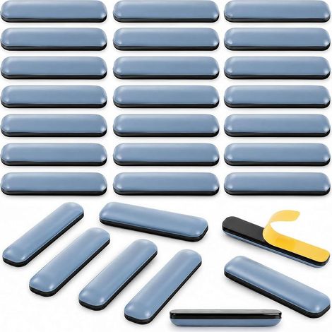 25 Pièces Patins pour Meubles, 75x16mm Téflon PTFE Autocollants pour Objets Lourds Faciles à Déplacer, Protection Pied de Chaise & Table, Rectangulaire Patin Meuble Glisseur pour Protection de Sol (1/5)