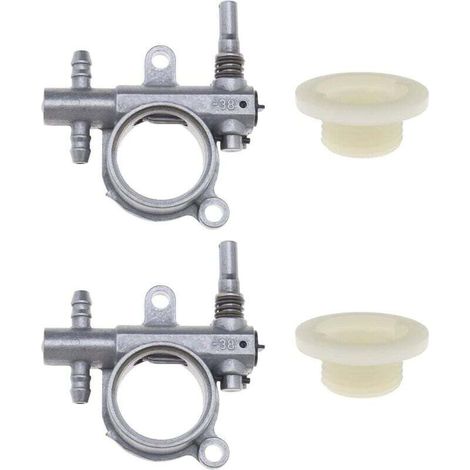Lot de 2 pompes à huile pour tronçonneuse avec engrenage à vis sans fin compatible avec tronçonneuse 25 CC/38 CC 2500/3800 pièces de rechange pour outils électriques d'extérieur (1/4)