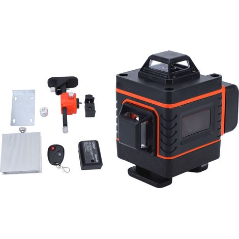 Niveau laser omnidirectionnel 360° à 16 lignes, faisceau vert 4D, autonivelant, télécommande, prise UE 100-240 V (1/5)