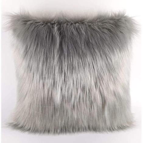 Housse de coussin décorative en fausse fourrure 45 x 45 cm (1/5)