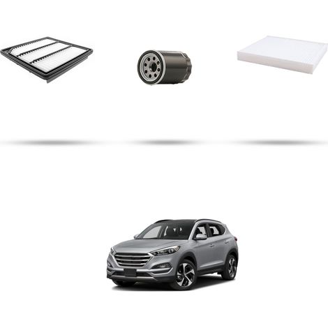 Kit tagliando 3 filtri compatibile con Hyundai Tucson II 1.6 GDi 97kw dal 2015 (1/4)