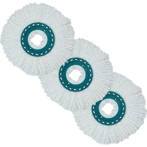 Tete De Balai A Disque Rotatif - Microfibre - Pour Systeme Twist - Absorption Eau Et Saleté - 2 Unites (1/3)