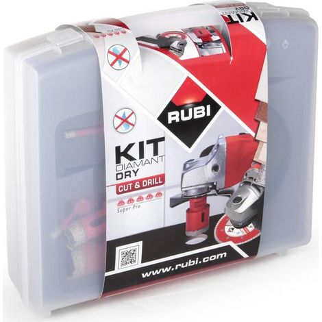 Rubi, set de brocas Drygres (6 piezas), ideal para perforar gres porcelánico, cerámica y materiales duros, alta durabilidad y precisión, perfecto para profesionales