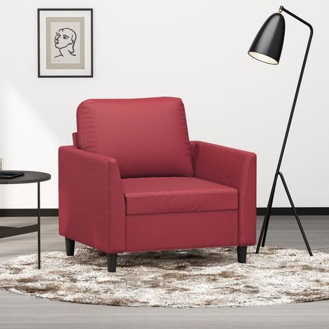 Fauteuil-Chaise de relaxation-Fauteuil Relax Rouge bordeaux 60 cm Similicuir 720626 (1/5)