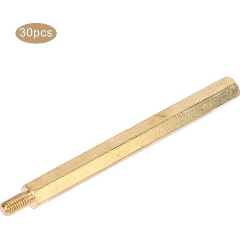 Abstandshalter-Messingkupplungen M3-Sechskantmuttern mit Einzelkopf, Ersatzset für Leiterplatten, M3 x 35, 30 Stück (1/5)