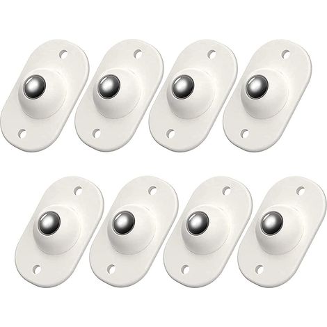8 Pièces Mini Roulettes en Plastique, de Mini Roulettes Pivotantes en Plastique Auto-Adhésives pour Meubles, Roulettes Pivotantes en Acier Inoxydable, Roulettes de Boîte de Rangement pour Poubelle (1/5)