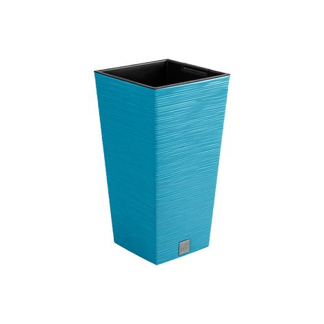 Macetero FURU con depósito 11L, 26x26x50cm  - Azul escandinavo