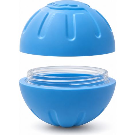 Coque de rechange bleue rayée pour jouet balle chien (1/5)