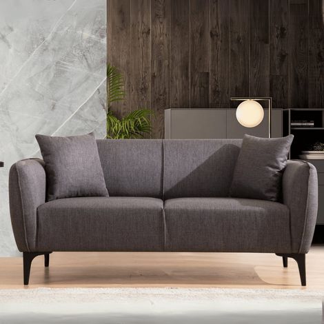 2-Sitzer-Sofa Belissimo Dunkelgrau (1/4)