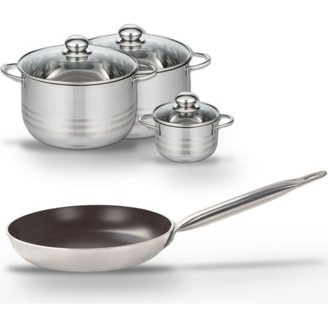 Lot Poêle 28 cm Elo Bistro Line & 3 Faitouts Elo Brillant (1/5)