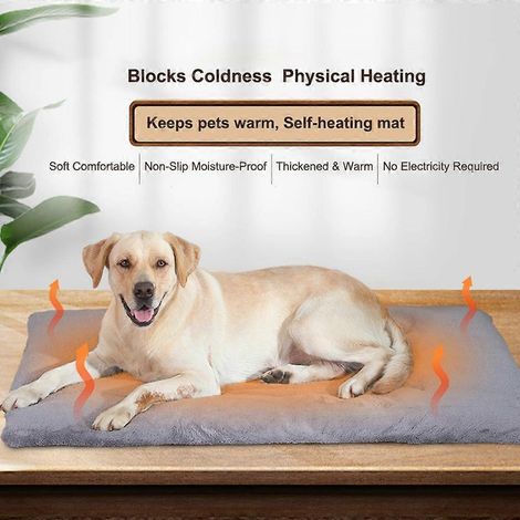 Tapis chauffant auto-chauffant pour chat, coussin de cage pour chien en peluche douce avec fond antidérapant, coussin thermique extra chaud pour l'hiver (1/4)