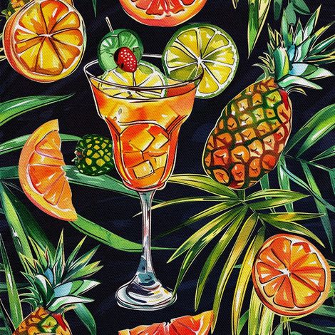 Outdoor Dekostoffe Oxford - Motiv Cocktail DX8636 (1/5)