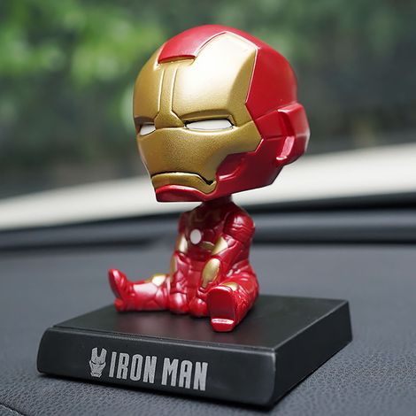 Figurine Animé Tête Hochet Support Téléphone Bureau Auto Décor Rigolo Portable Voiture Ornement Cadeau N°4 (1/5)