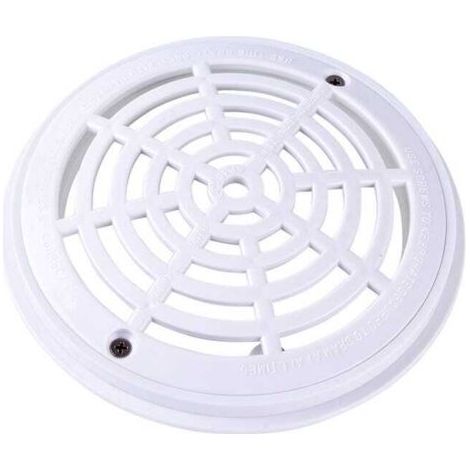 QORVA-Grille de fond de piscine ronde, diamètre 20,3 cm, facile à installer (base + couvercle), blanche