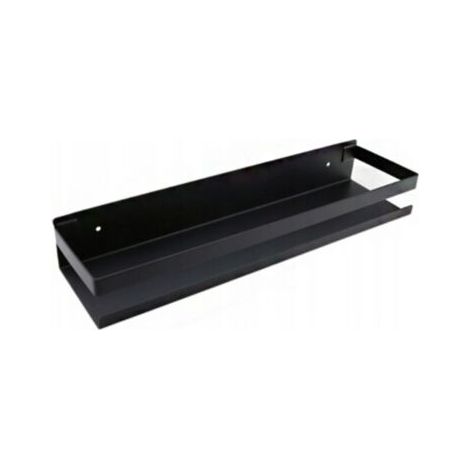Étagère À Épices Murale Perforée Porte-Épices En Acier Inoxydable Étagère À Épices De Rangement De Cuisine, Noir 40cm (1/5)