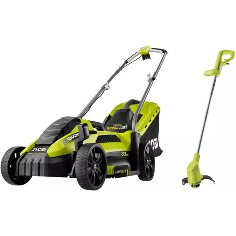 kit tagliaerba e tagliabordi elettrico ryobi "rlm13e33s e rlt3525" 33cm 1300w 25cm 350w