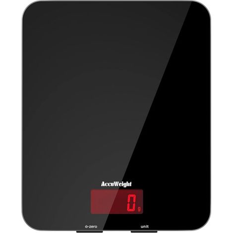 ZOLGINAH 201 Balance de Cuisine Électronique Balance Multifonctionnelle Numérique avec Écran LCD Rétro Éclairé Balances Postales avec Plateforme en Verre Trempé, Arrêt Automatique, Fonction de Tare