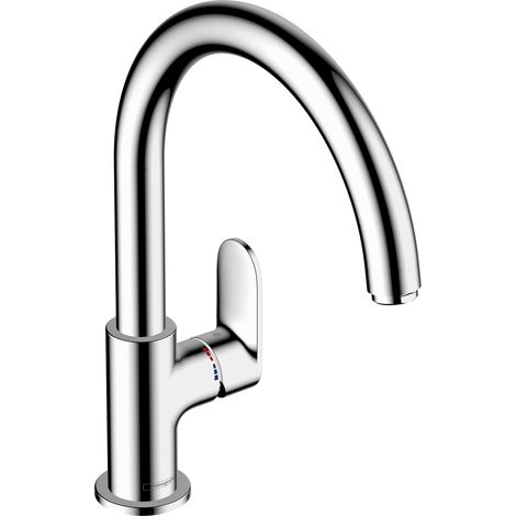 Hansgrohe – Robinet mural de cuisine chromé – Bec orientable 120°/360° – Débit 11,1 l/min – SKU 71870000