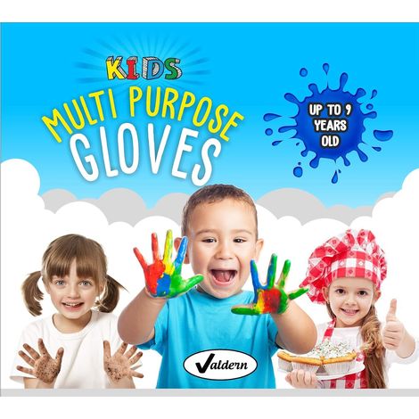 Lot de 20 paires de gants de protection jetables en nitrile sans latex pour enfants - Sans poudre - Couleurs mélangées (1/5)