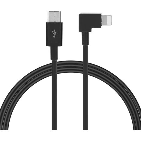 Câble Type-C coudé pour lunettes FPV DJI vers iPhone/tablette, adaptateur angle droit pour smartphone (1/5)