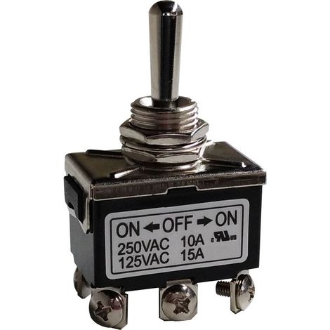 Interrupteur à levier RS PRO, On-Off-On, 2RT, 10 A ( Prix pour 1 )