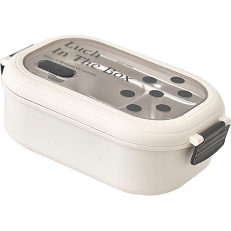 Lot 2 compartiments bento isotherme inox double paroi boîte déjeuner hermétique portable récipient alimentaire école bureau pois (1/5)