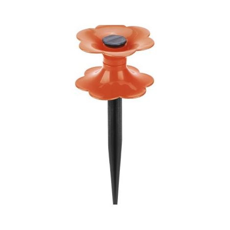 Piquets De Support De Guide De Tuyau D'Arrosage, Lot De 3 Clous De Guidage De Tuyau, Outil De Protection Des Plantes Pour La Protection Des Plantes, Patio, Jardin- orange + noir