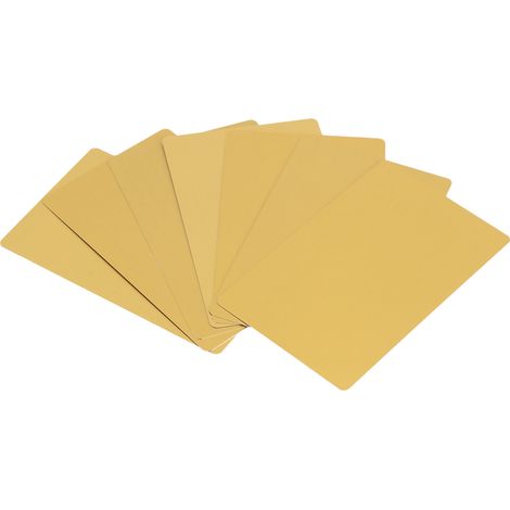 50 Cartes de Visite Métalliques Jaunes Personnalisables par Gravure Laser - Lot de 50 (1/5)