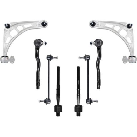 KIT BRACCIO OSCILLANTE 8 PEZZI COMPATIBILE CON BMW 3 TOURING(E46)320D 09.2001-02.2005 / Kit Sospensione Completo OE/OEM / Bracci Oscillanti + Testine Sterzo / Sostituzione Diretta OEM