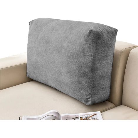 Bezug für das Rückenkissen des Ecksofas, Samt, dunkelgrau